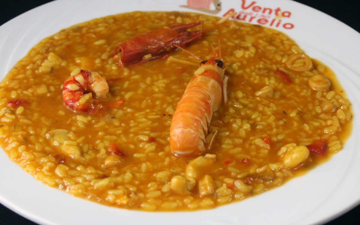 Arroz con mariscos en Cádiz. Venta Aurelio Restaurante entre Chipiona y Sanlúcar de Barrameda.